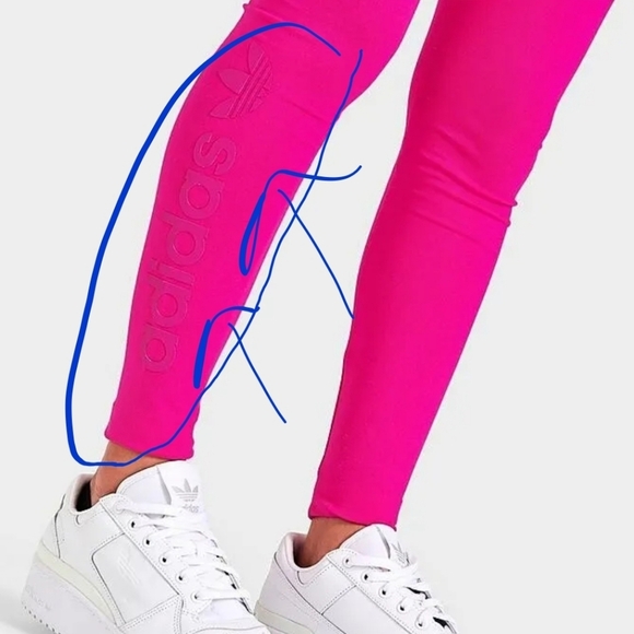 ✨️💕 ADIDAS womens ORIGINALS COTTON LEGGINGS PINK IN SIZES XS ✨️💕 - Picture 3 of 8